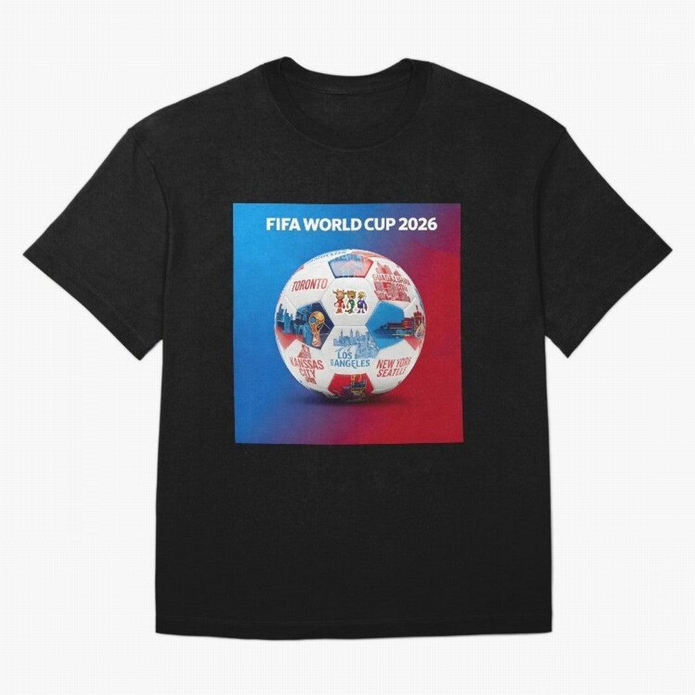 North America Football 2026 Oversized T-Shirt Honor the Beautiful Game during FIFA World Cup 2026 USA Canada Mexico for Fans of Neymar and England, France and Netherlands, Bringing Vintage Soccer Flavor, Modern Football Stars, National Flags and