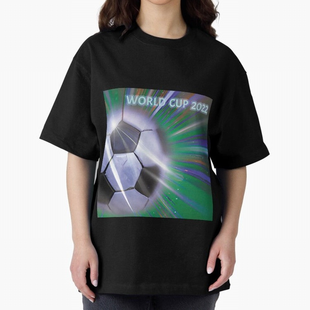 World Cup 2022 Oversized T-Shirt Represent Fans Who Live for the FIFA World Cup 2026 Journey through Messi, CR7 and Mbappe Highlights, Argentina, France and Brazil Pride, Football Passion, Legendary Performances, Festival Vibes and Supporter