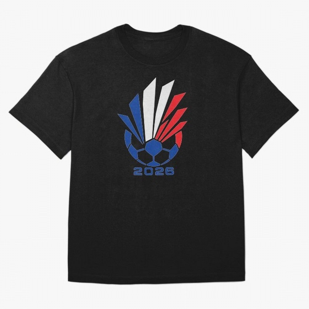 France Soccer 2026 Tricolor Burst Emblem Oversized T-Shirt Turn Football Passion into FIFA World Cup 2026 Group Stage for Fans of Messi, Neymar and Mbappe and Germany, Bringing Supporter Pride, Iconic Celebrations, Legendary Names and Global Match