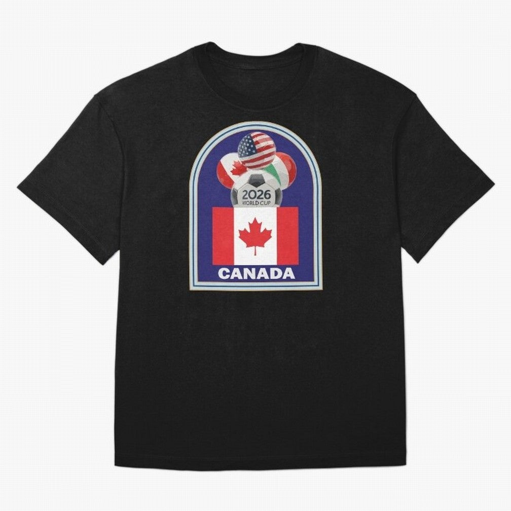 Canada 2026 Soccer T-shirt Oversized T-Shirt Share FIFA World Cup 2026 Group Stage Driven by Mbappe, Netherlands Energy, Soccer Culture, Superstar Moments, National Team Dreams and Competitive Fire; Made for Die Hard Supporters, Soccer Lovers, Game