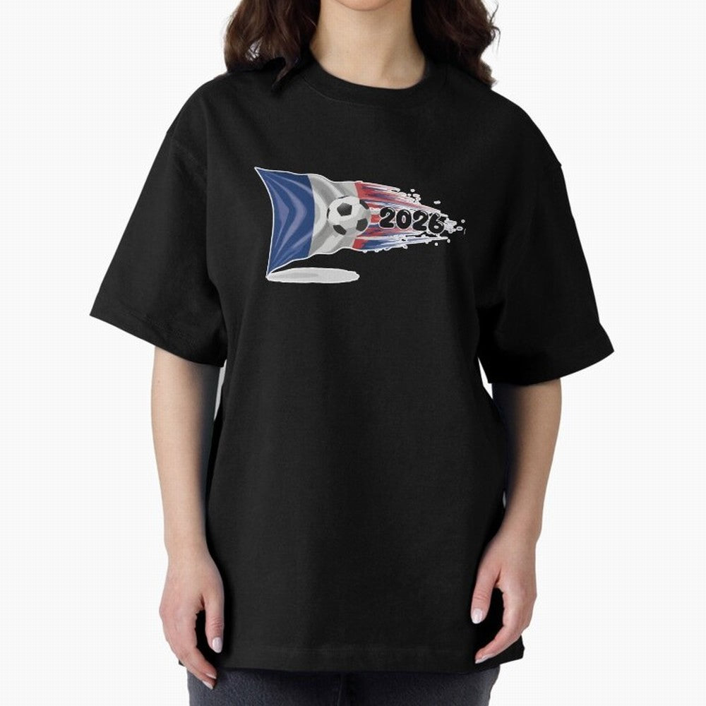France Soccer 2026 Fan Tee: Bleu-Blanc-Rouge Flag Football Design | Perfect Gift for World Cup Fans! Oversized T-Shirt Bring World Football Passion into FIFA World Cup 2026 for Fans of Mbappe and England, France and Netherlands, Bringing Sports