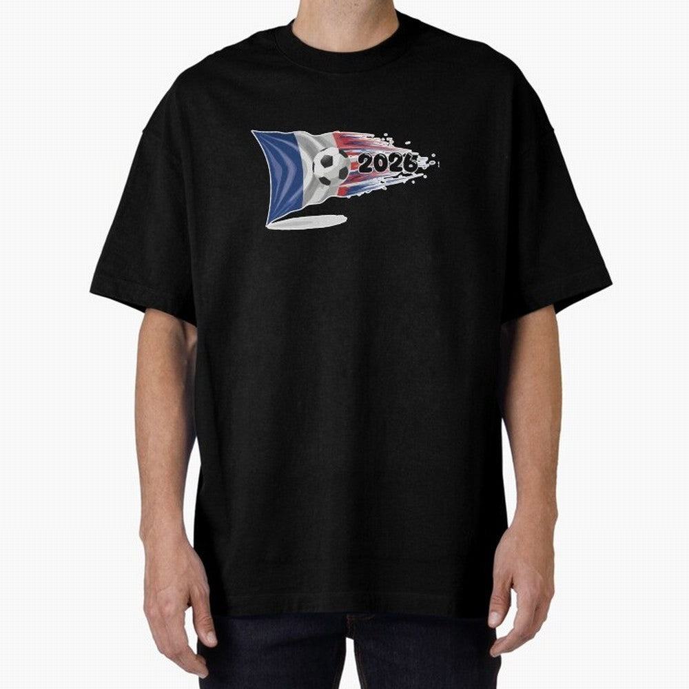 France Soccer 2026 Fan Tee: Bleu-Blanc-Rouge Flag Football Design | Perfect Gift for World Cup Fans! Oversized T-Shirt Bring World Football Passion into FIFA World Cup 2026 for Fans of Mbappe and England, France and Netherlands, Bringing Sports