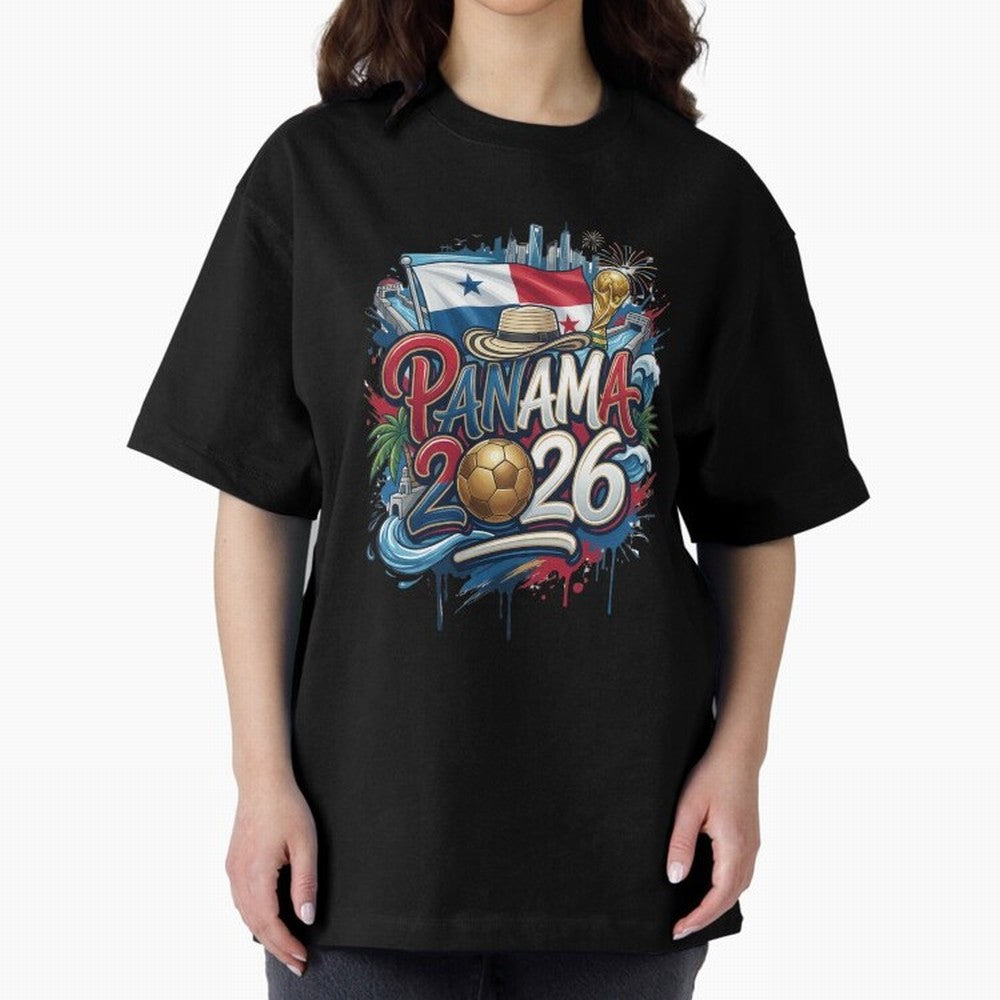 Panama World Cup 2026 Football Legacy Oversized T-Shirt Turn Up for Match Day Hype around FIFA World Cup 2026, CR7, Argentina, France and Brazil, Fan Favorite Moments, National Team Passion, Big Match Drama and Soccer History; Ideal for Football