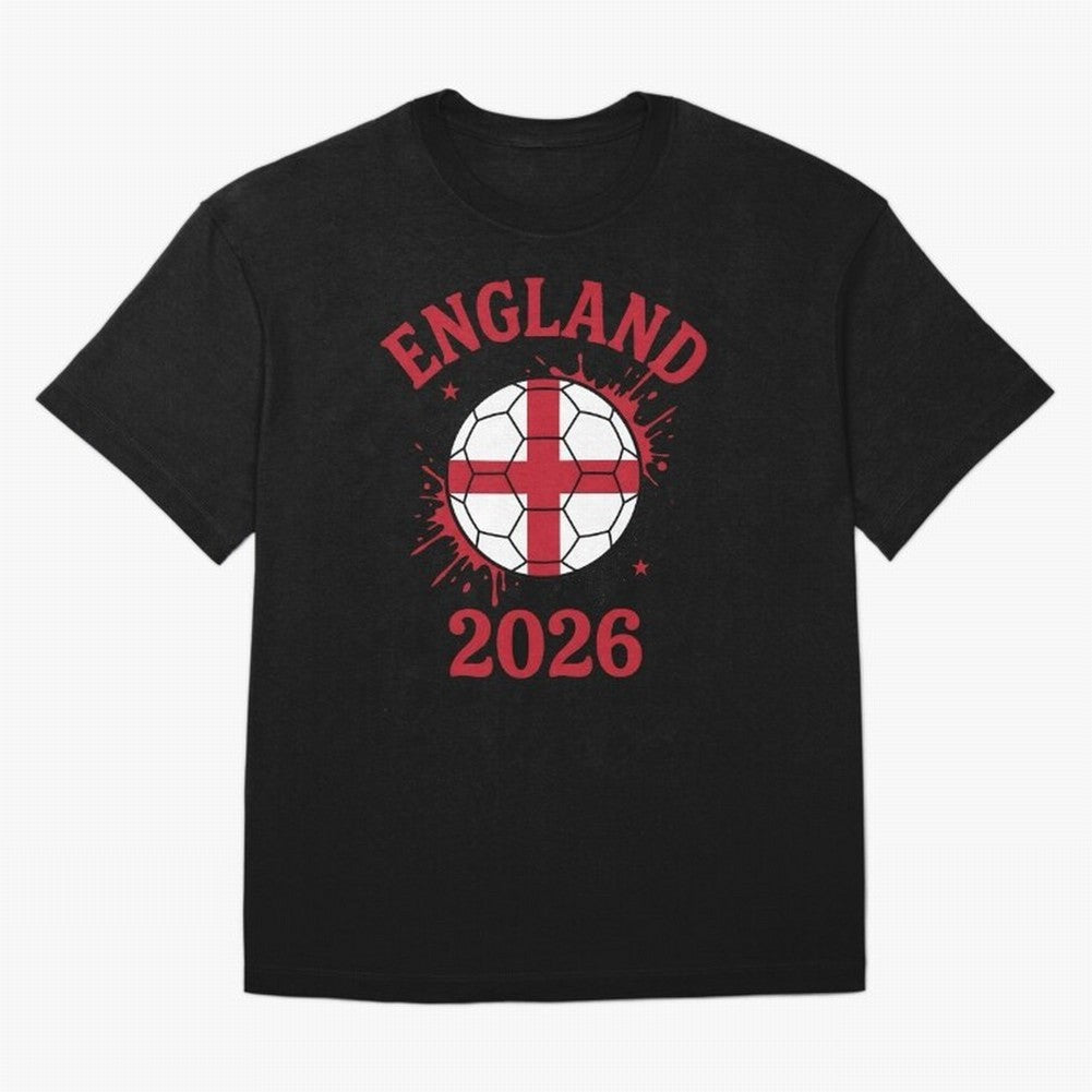 England World Cup 2026 football supporter| St George Cross Football Oversized T-Shirt Mark FIFA World Cup 2026 Group Stage for Fans of Mbappe and Argentina, France and Brazil, Bringing Champion Mindset, Group Stage Buzz, Knockout Tension and
