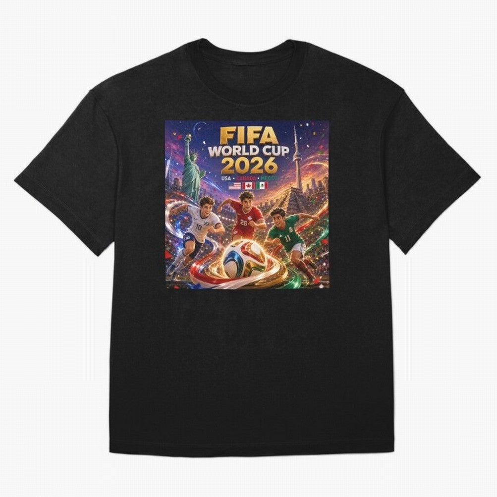 Host Nations Football 2026 #football 2026 Oversized T-Shirt Join the Countdown to the FIFA World Cup 2026 Group Stage Journey through CR7 and Messi Highlights, Argentina, France and Brazil Pride, Sports Nostalgia, International Competition, Famous