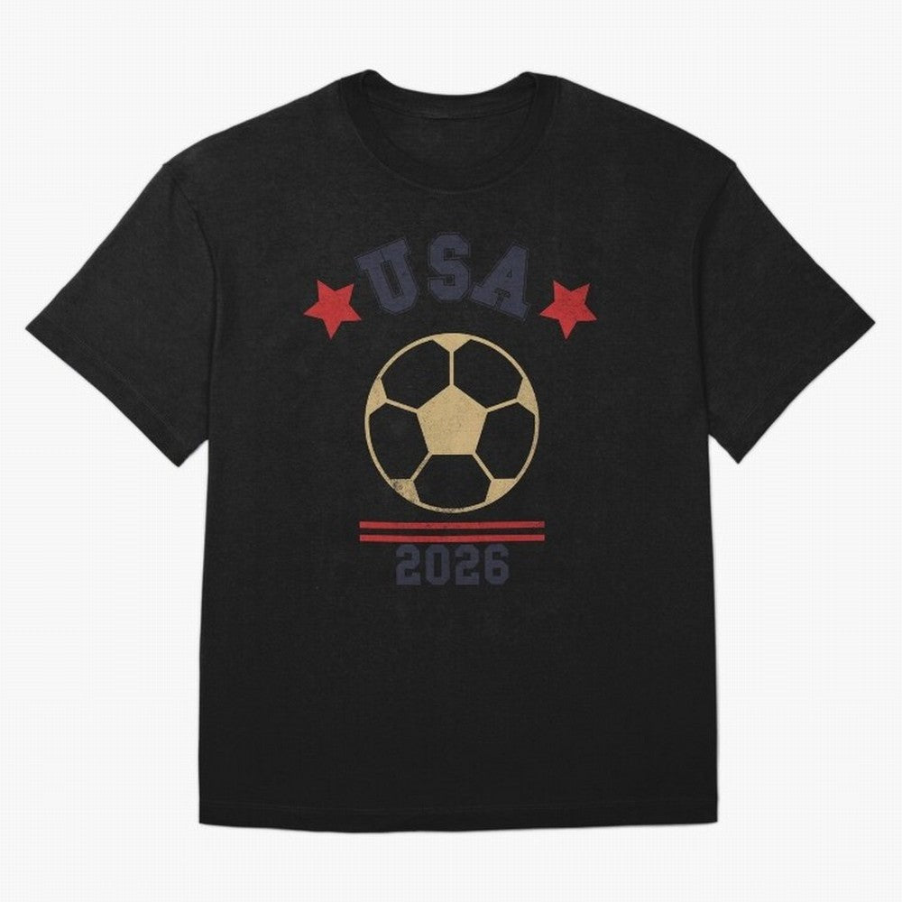 USA Soccer Fan 2026 Jersey Style Design Oversized T-Shirt Fuel Your Fan Pride for Global Football Passion for FIFA World Cup 2026, Featuring Messi and Cristiano Ronaldo, France, Football History, Final Match Energy, Crowd Noise and Once in a