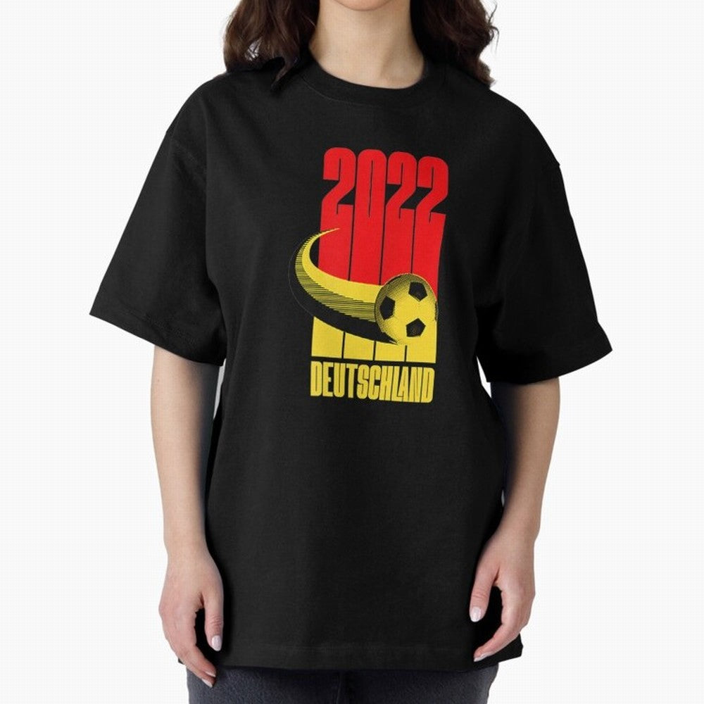 Germany 2022 Football Soccer Graphic Deutschland Oversized T-Shirt Live for the Drama of FIFA World Cup 2026 Group Stage for Fans of Mbappe and Neymar and Spain and Netherlands, Bringing Champion Mindset, Group Stage Buzz, Knockout Tension and