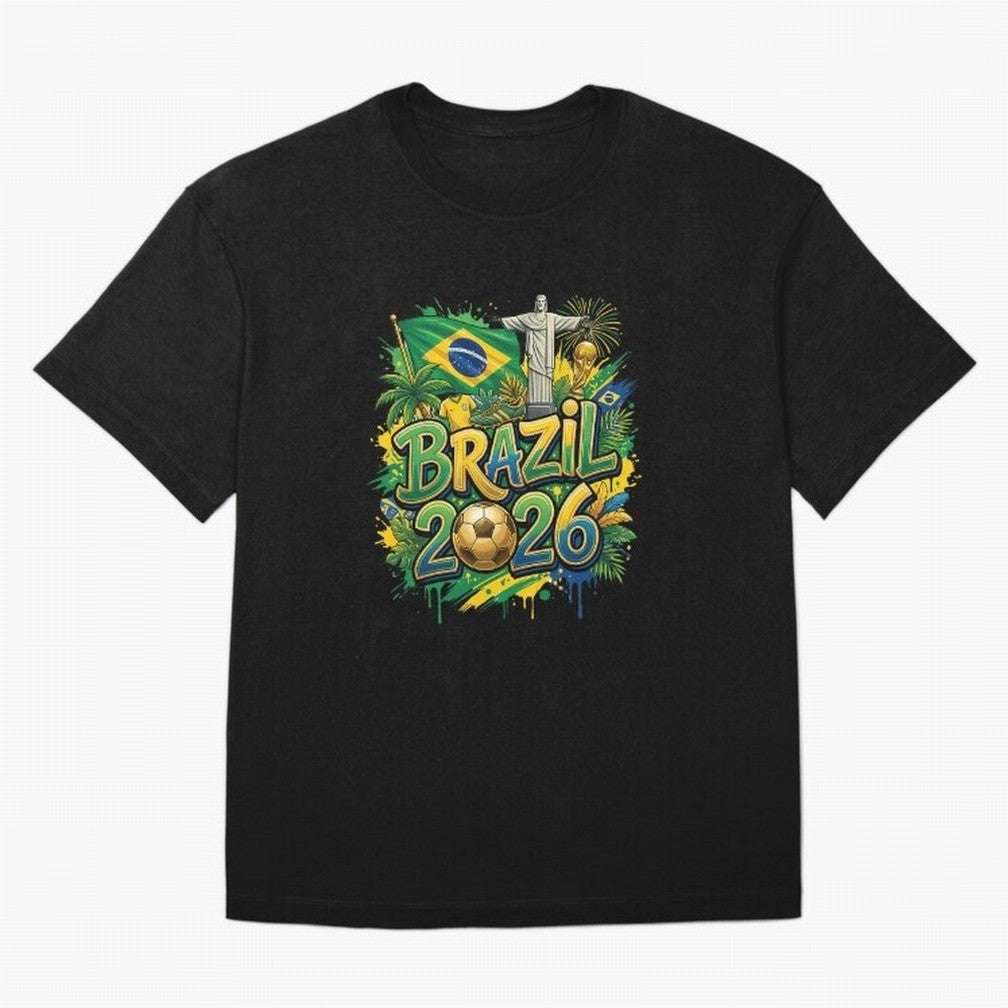 Brazil World Cup 2026 Football Legacy Oversized T-Shirt Keep Football History Alive during the FIFA World Cup 2026 USA Canada Mexico Journey through Neymar, Haaland and Cristiano Ronaldo Highlights, Argentina and Brazil Pride, Stadium Chants,
