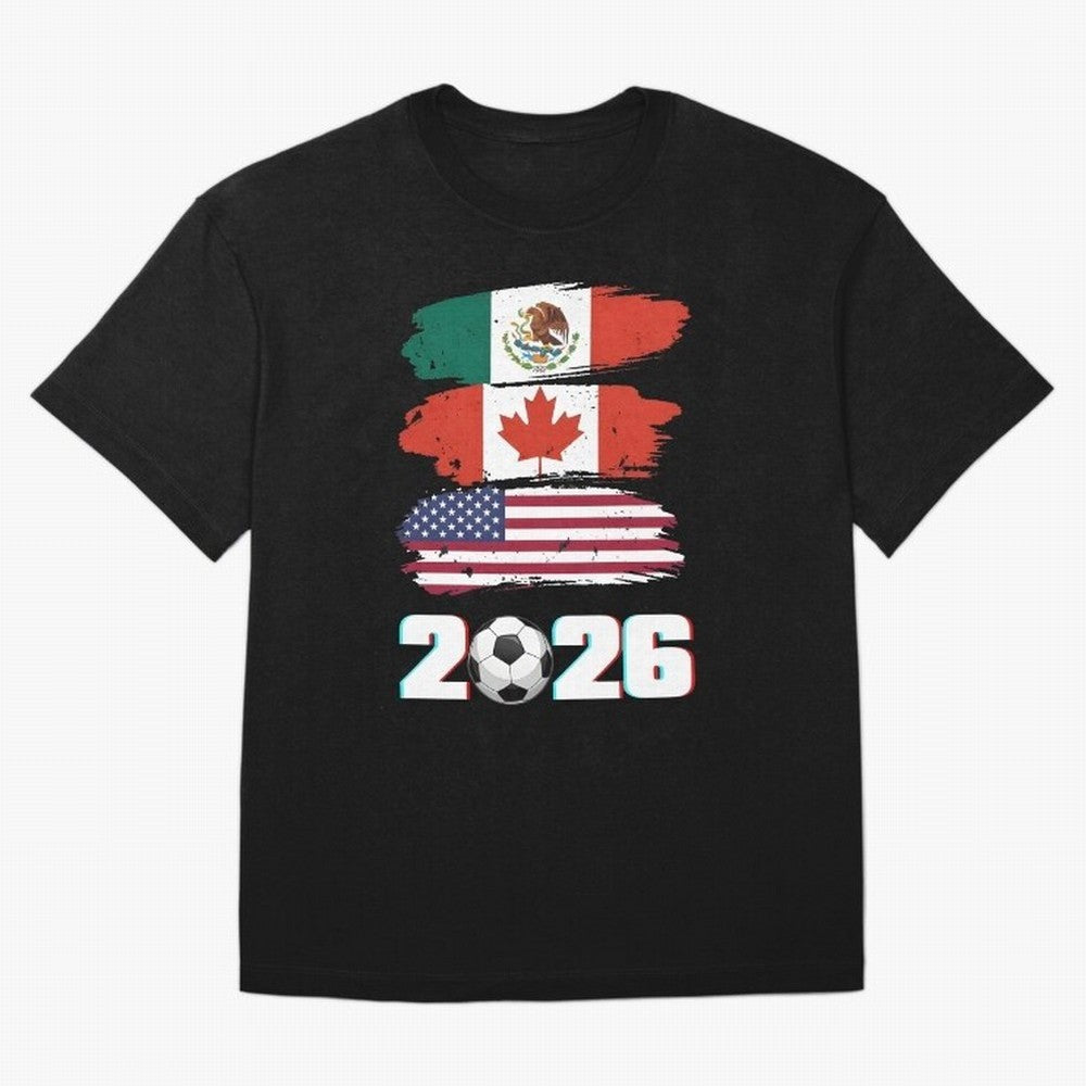 USA Canada Mexico Flag 2026 Cup Brush Art Oversized T-Shirt Make the Season About FIFA World Cup 2026 for Fans of Haaland and Argentina and Brazil, Bringing Supporter Pride, Iconic Celebrations, Legendary Names and Global Match Day Energy; Built
