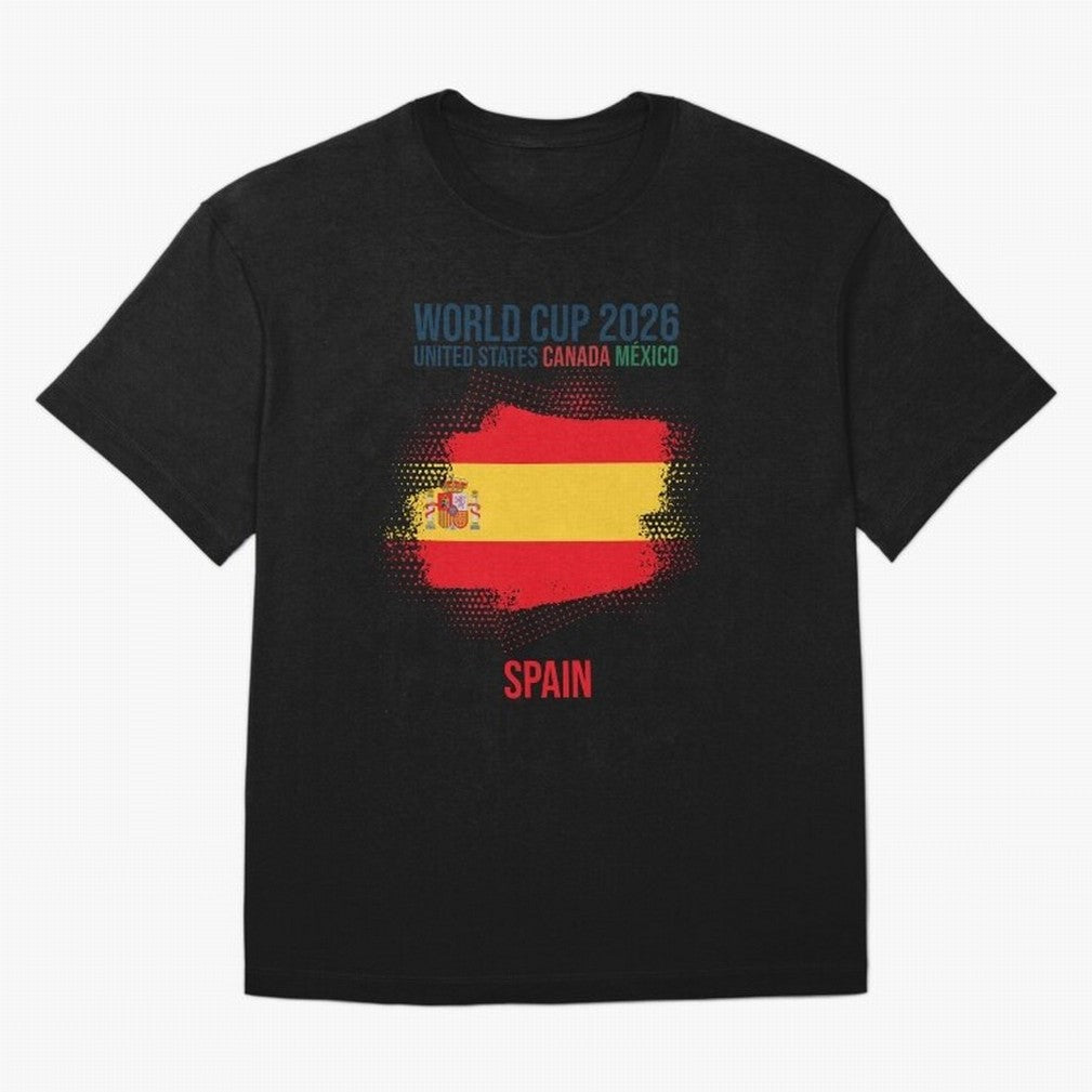 SPAIN WORLD CUP 2026 Oversized T-Shirt Share Global Football Passion for FIFA World Cup 2026 Group Stage, Celebrating Messi, Neymar and Mbappe, Spain and Netherlands, Soccer Culture, Superstar Moments, National Team Dreams and Competitive Fire;