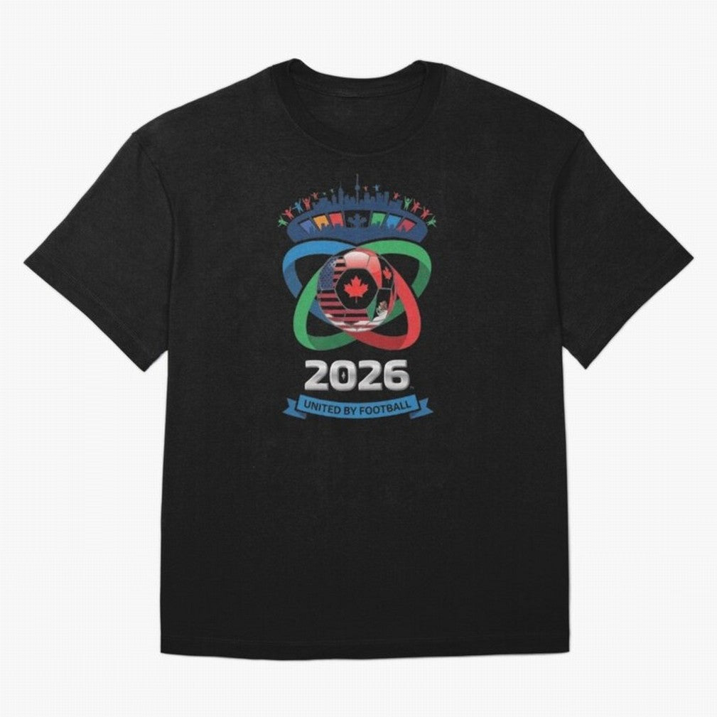 Infinity Loop World Cup 2026 Host Nation Design Oversized T-Shirt Feel International Energy from Global Football Passion for FIFA World Cup 2026, Inspired by Neymar, Brazil, Portugal and Argentina, Football Festival Excitement, Trophy Ambitions,