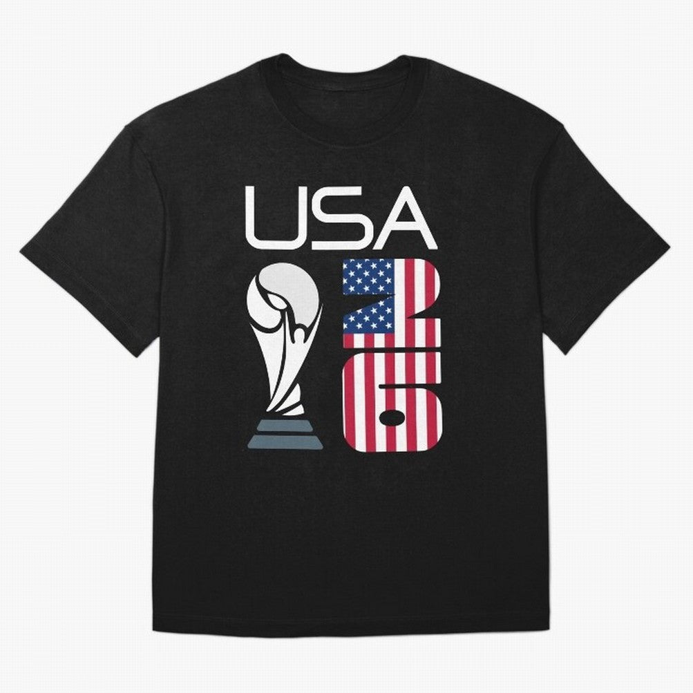 USA 2026 Soccer World Cup Trophy American Flag Design Oversized T-Shirt Capture Match Day Hype around FIFA World Cup 2026 Group Stage, Mbappe and Neymar, Brazil, Portugal and Argentina, Soccer Culture, Superstar Moments, National Team Dreams and