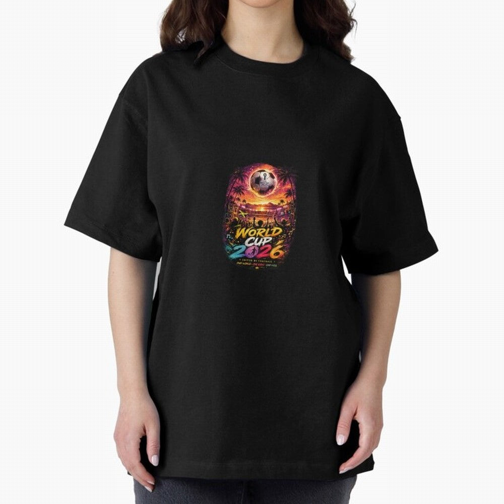 Copy of World Cup 2026 ¨C United Passion ?? | Neon Football Design Oversized T-Shirt Bring Supporter Culture to FIFA World Cup 2026 USA Canada Mexico Spirit, Made for Netherlands, Messi, Stadium Chants, National Pride, Trophy Dreams and