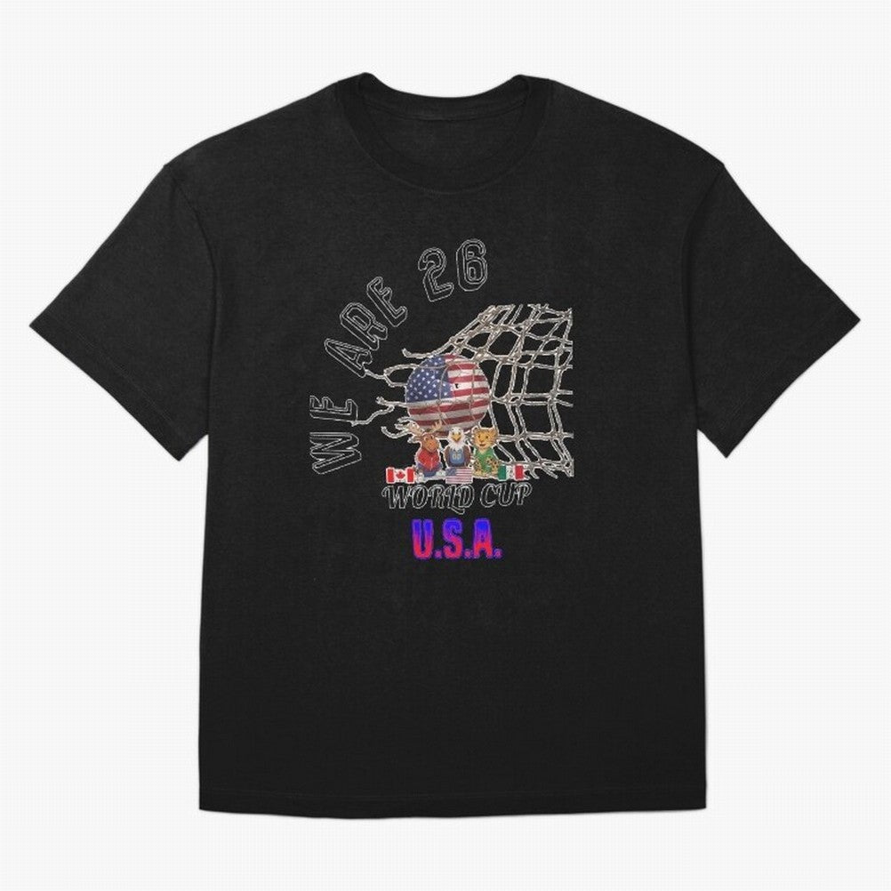World cup 26 - USA Oversized T-Shirt Wear the Spirit of Global Football Passion for FIFA World Cup 2026 USA Canada Mexico, Celebrating Mbappe and Neymar, Argentina, France and Brazil, Champion Mindset, Group Stage Buzz, Knockout Tension and