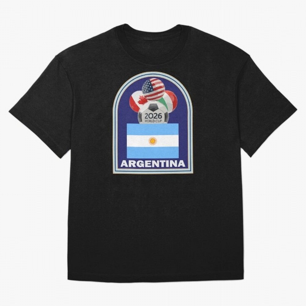Argentina 2026 Soccer T-shirt Oversized T-Shirt Follow the Road to FIFA World Cup 2026 Spirit, Inspired by Argentina, France and Brazil, Neymar, Haaland and Cristiano Ronaldo, Football Passion, Legendary Performances, Festival Vibes and Supporter