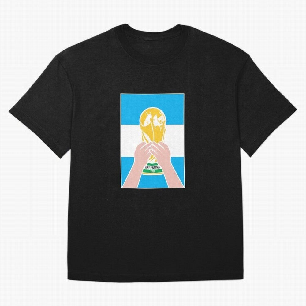 Champion Argentina 2022 Oversized T-Shirt Celebrate Football Heritage in Global Football Passion for FIFA World Cup 2026 USA Canada Mexico, Inspired by Neymar, England and Germany, Classic Soccer Heritage, Championship Pressure, Fan Loyalty and
