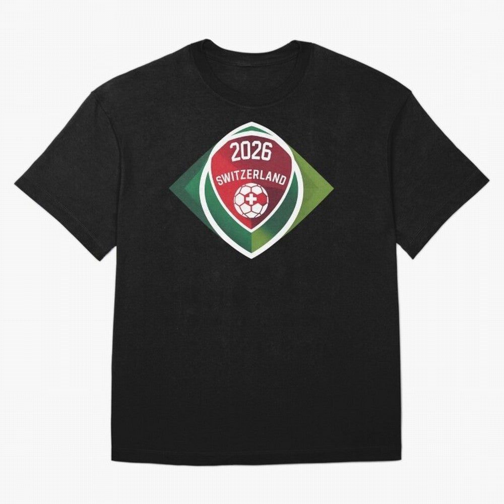 Switzerland 2026 Oversized T-Shirt Bring Match Day Fire to Global Football Passion for FIFA World Cup 2026 USA Canada Mexico, Highlighting Neymar, Haaland and Cristiano Ronaldo, Argentina, France and Brazil, Worldwide Fan Energy, Dramatic Goals,