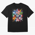 2026 Soccer World Flags USA Mexico Canada Football Paint Splash Graphic Oversized T-Shirt Feel the Heartbeat of the FIFA World Cup 2026 Group Stage Journey through CR7 Highlights, Brazil, Portugal and Argentina Pride, Fan Favorite Moments, National