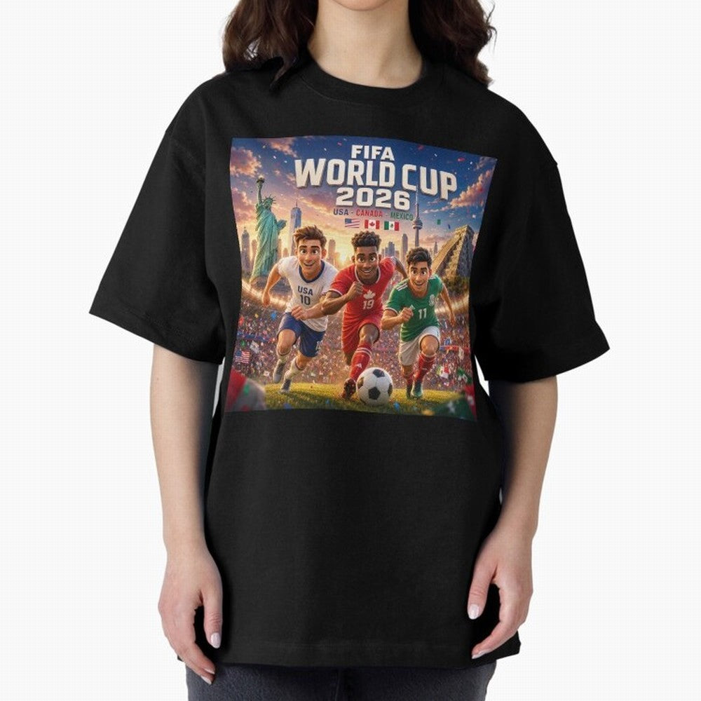 ? USA Canada Mexico Football 2026 #football 2026 Oversized T-Shirt Celebrate Every Goal in FIFA World Cup 2026 Group Stage Spirit, Driven by France, Cristiano Ronaldo, Haaland and CR7, Soccer Culture, Superstar Moments, National Team Dreams and