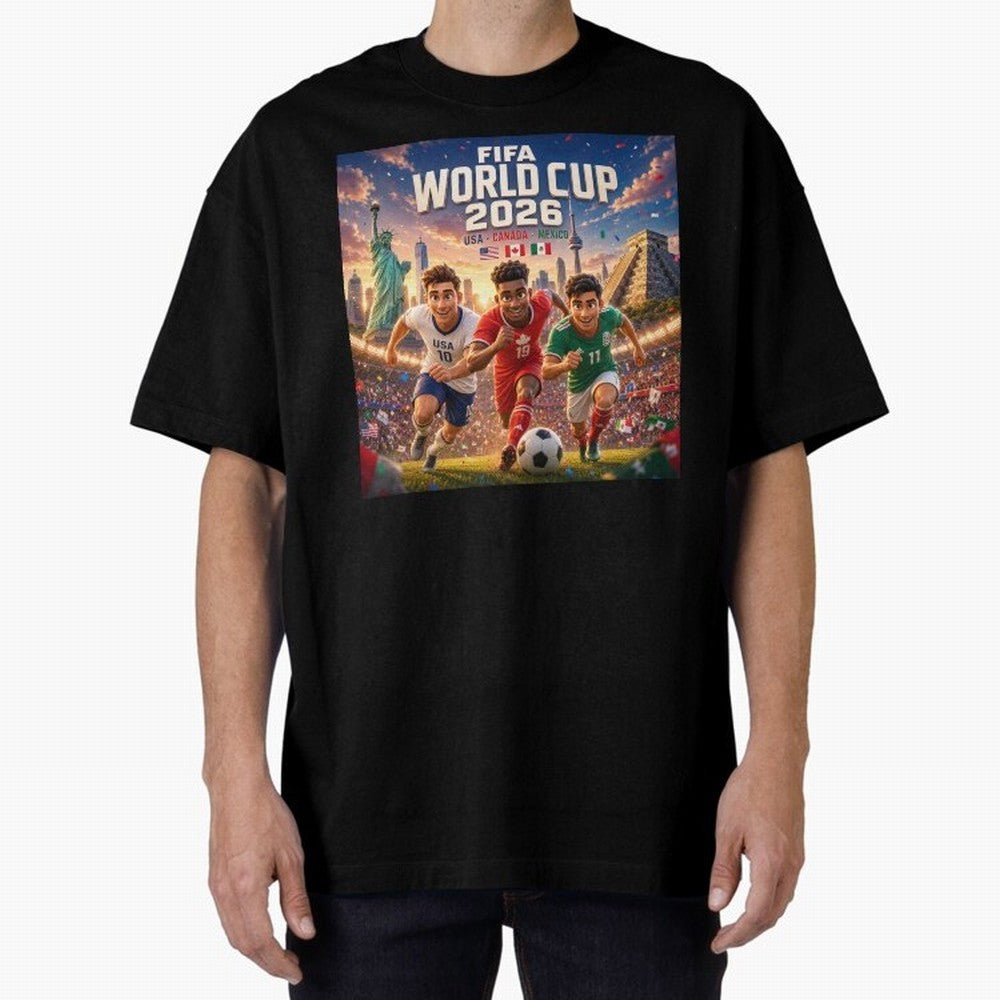 ? USA Canada Mexico Football 2026 #football 2026 Oversized T-Shirt Celebrate Every Goal in FIFA World Cup 2026 Group Stage Spirit, Driven by France, Cristiano Ronaldo, Haaland and CR7, Soccer Culture, Superstar Moments, National Team Dreams and