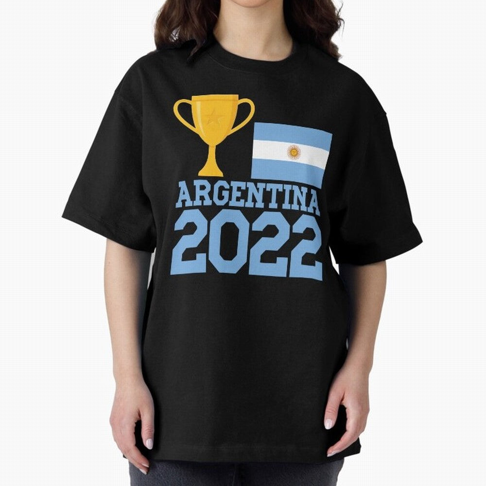 Argentina World Cup Soccer Football 2022, Argentina Soccer Jersey Argentinian Football, Argentina, Argentinian, Qatar World Cup 2022 Oversized T-Shirt Celebrate Fan Culture around Global Football Passion for FIFA World Cup 2026 USA Canada Mexico,