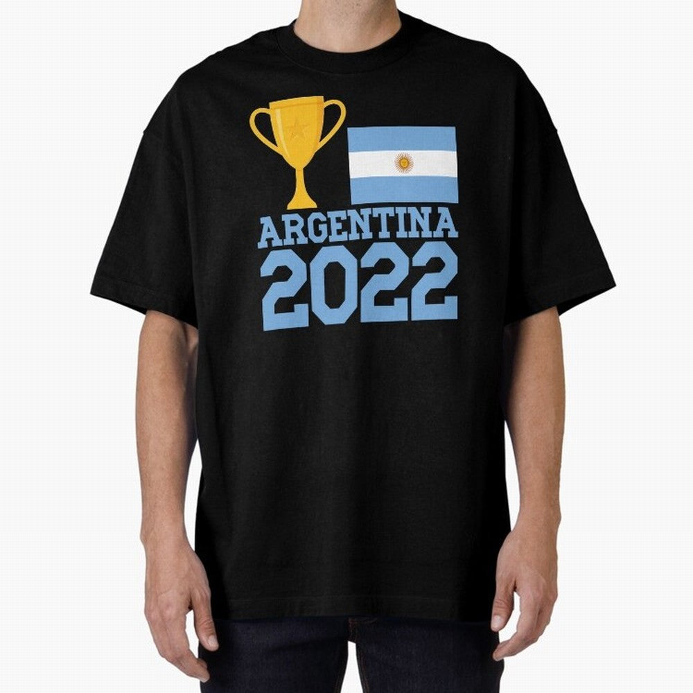 Argentina World Cup Soccer Football 2022, Argentina Soccer Jersey Argentinian Football, Argentina, Argentinian, Qatar World Cup 2022 Oversized T-Shirt Celebrate Fan Culture around Global Football Passion for FIFA World Cup 2026 USA Canada Mexico,