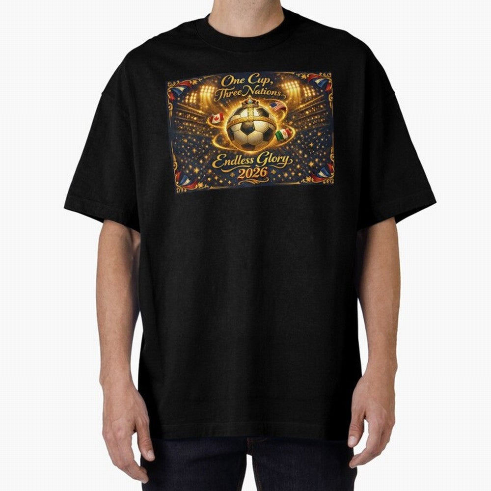 2026 World Cup Celebration inpired by renaissance art Oversized T-Shirt Step into FIFA World Cup 2026 Group Stage Spirit, Filled with Argentina, Haaland and Mbappe, Worldwide Fan Energy, Dramatic Goals, Stadium Lights and Championship Celebrations;