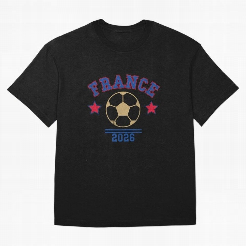 France 2026 ¡ª Vintage Soccer Tee Oversized T-Shirt Show Love for Legendary Goals in FIFA World Cup 2026 USA Canada Mexico Filled with Haaland and Mbappe, Brazil Energy, Football Festival Excitement, Trophy Ambitions, Country Rivalries and Star