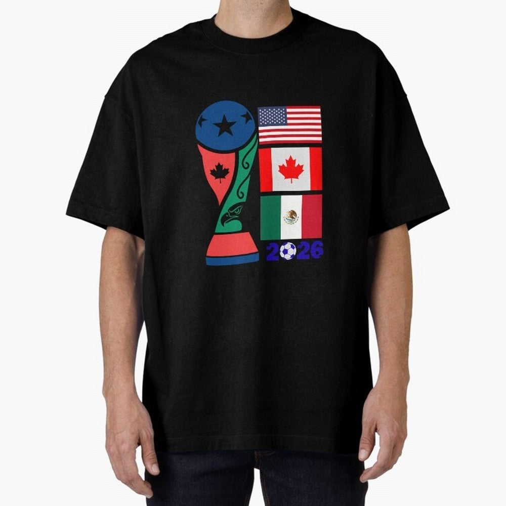 North America Football Unity 2026 Oversized T-Shirt Bring Supporter Culture to the FIFA World Cup 2026 USA Canada Mexico Journey through Messi, CR7 and Mbappe Highlights, Netherlands Pride, Soccer Culture, Superstar Moments, National Team Dreams