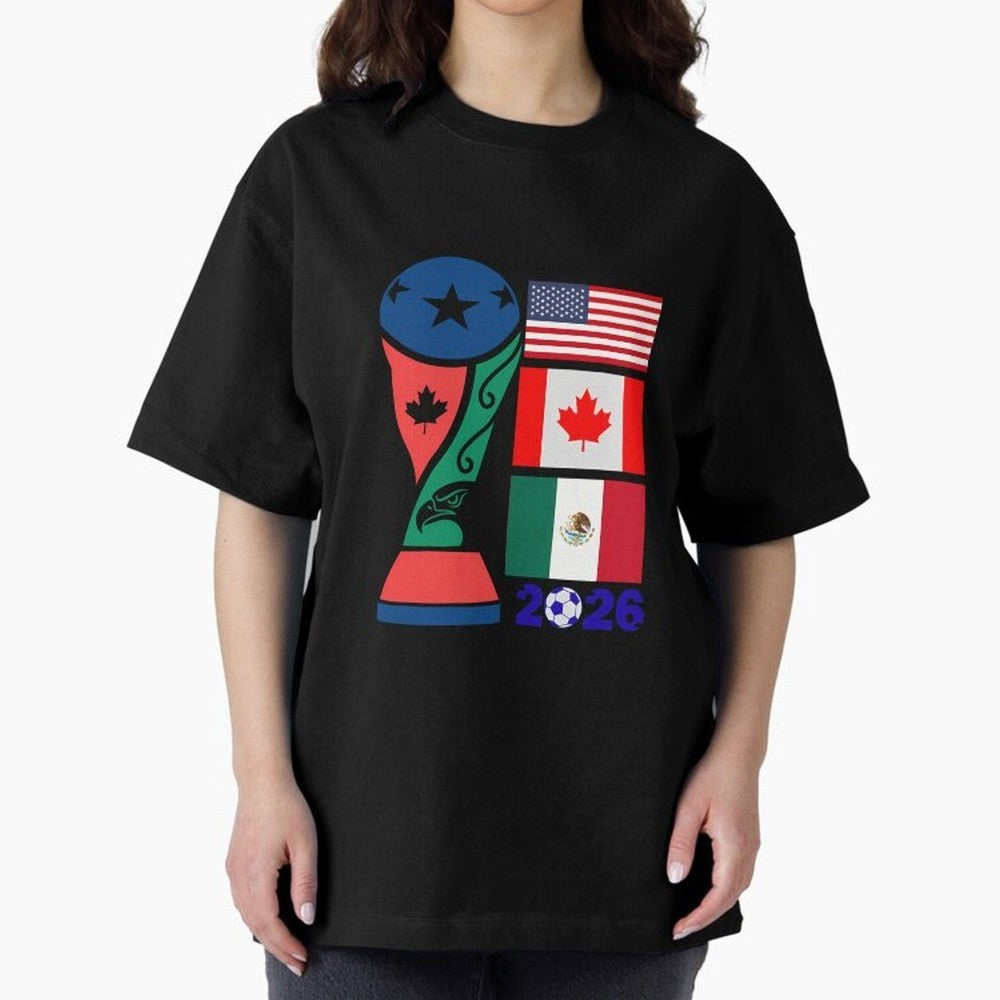 North America Football Unity 2026 Oversized T-Shirt Bring Supporter Culture to the FIFA World Cup 2026 USA Canada Mexico Journey through Messi, CR7 and Mbappe Highlights, Netherlands Pride, Soccer Culture, Superstar Moments, National Team Dreams