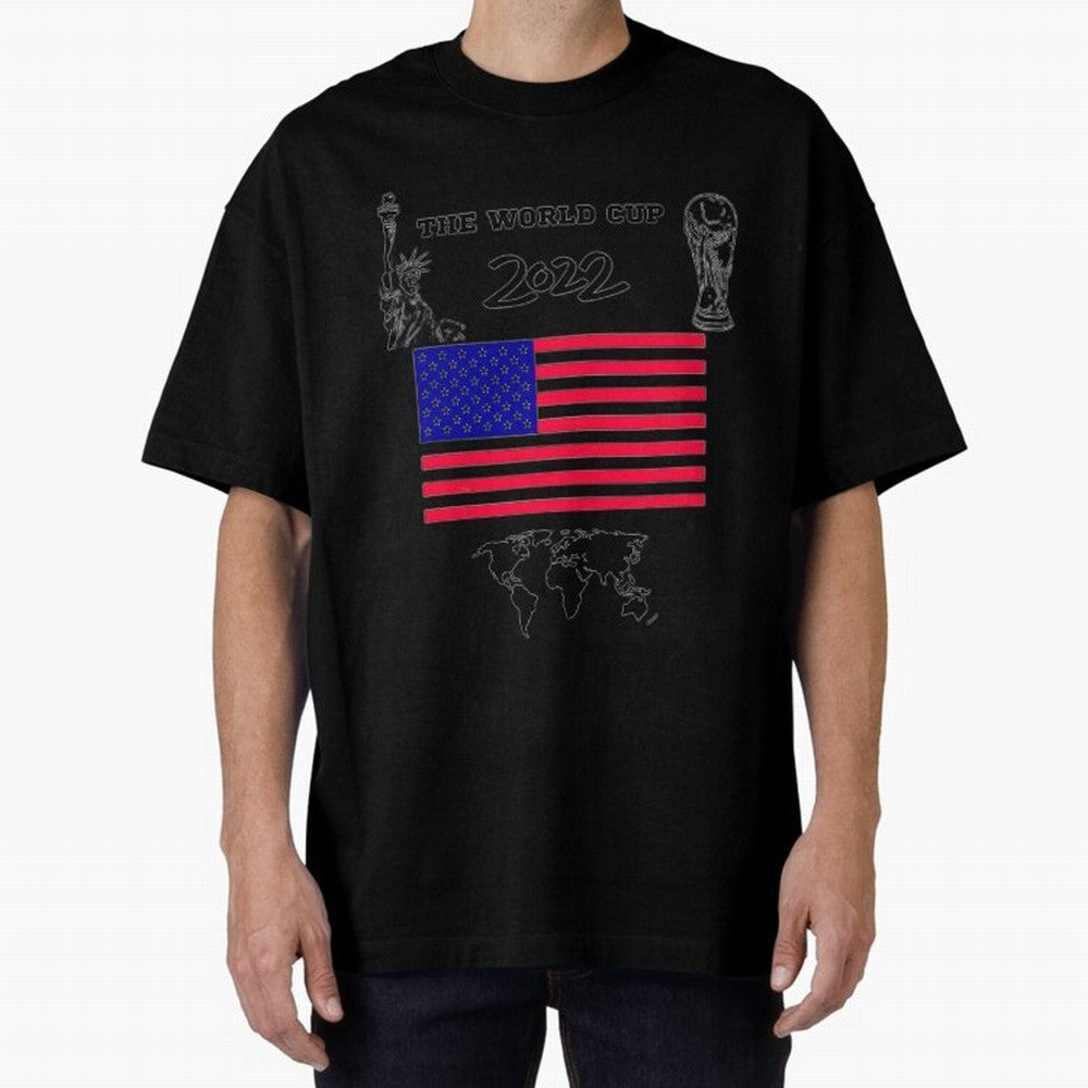 T-shirt for World cup, USA Oversized T-Shirt Follow Every Goal of FIFA World Cup 2026 Group Stage Spirit, Featuring Germany, CR7, Classic Soccer Heritage, Championship Pressure, Fan Loyalty and International Pride; Ideal for Fans Who Follow Messi,