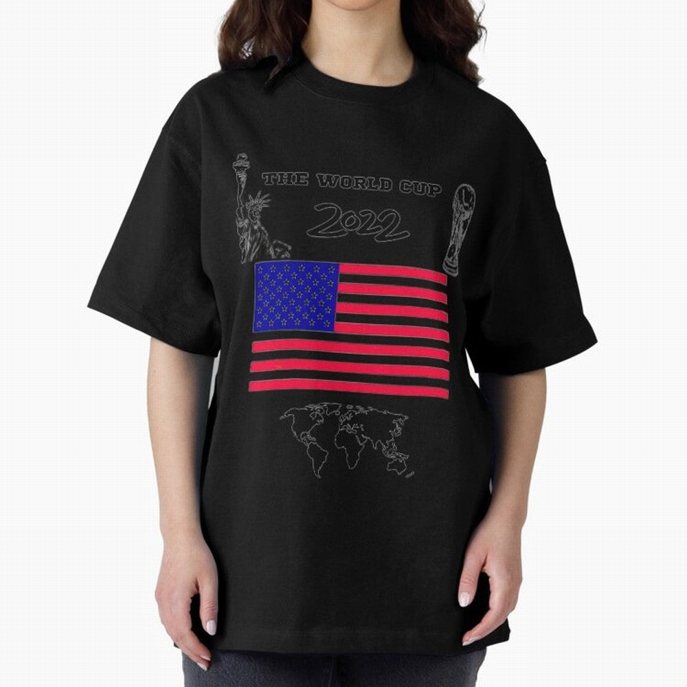 T-shirt for World cup, USA Oversized T-Shirt Follow Every Goal of FIFA World Cup 2026 Group Stage Spirit, Featuring Germany, CR7, Classic Soccer Heritage, Championship Pressure, Fan Loyalty and International Pride; Ideal for Fans Who Follow Messi,
