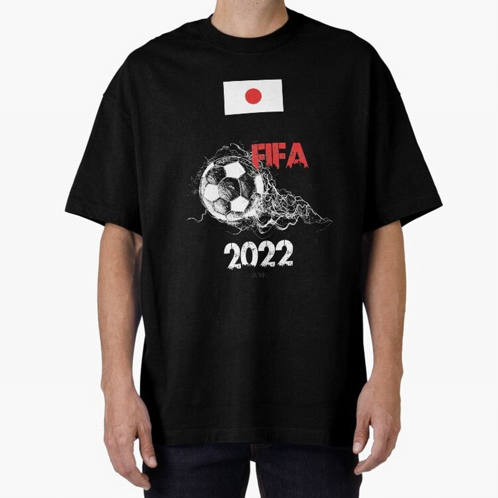 World Cup Qatar 2022 Japan Oversized T-Shirt Mark FIFA World Cup 2026 Spirit, Capturing Germany, Neymar, Supporter Pride, Iconic Celebrations, Legendary Names and Global Match Day Energy; Perfect for People Who Love Argentina, Brazil, France,