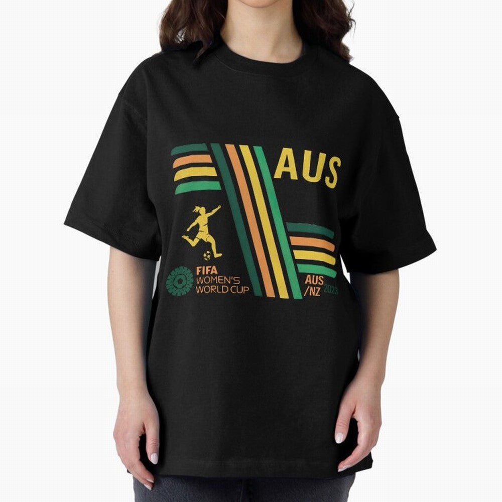 Australia Women's World Cup Oversized T-Shirt Honor Match Day Hype around FIFA World Cup 2026, Haaland and Mbappe, France, Sports Nostalgia, International Competition, Famous Players and Unforgettable Victories; Perfect for Fans, Collectors, Family