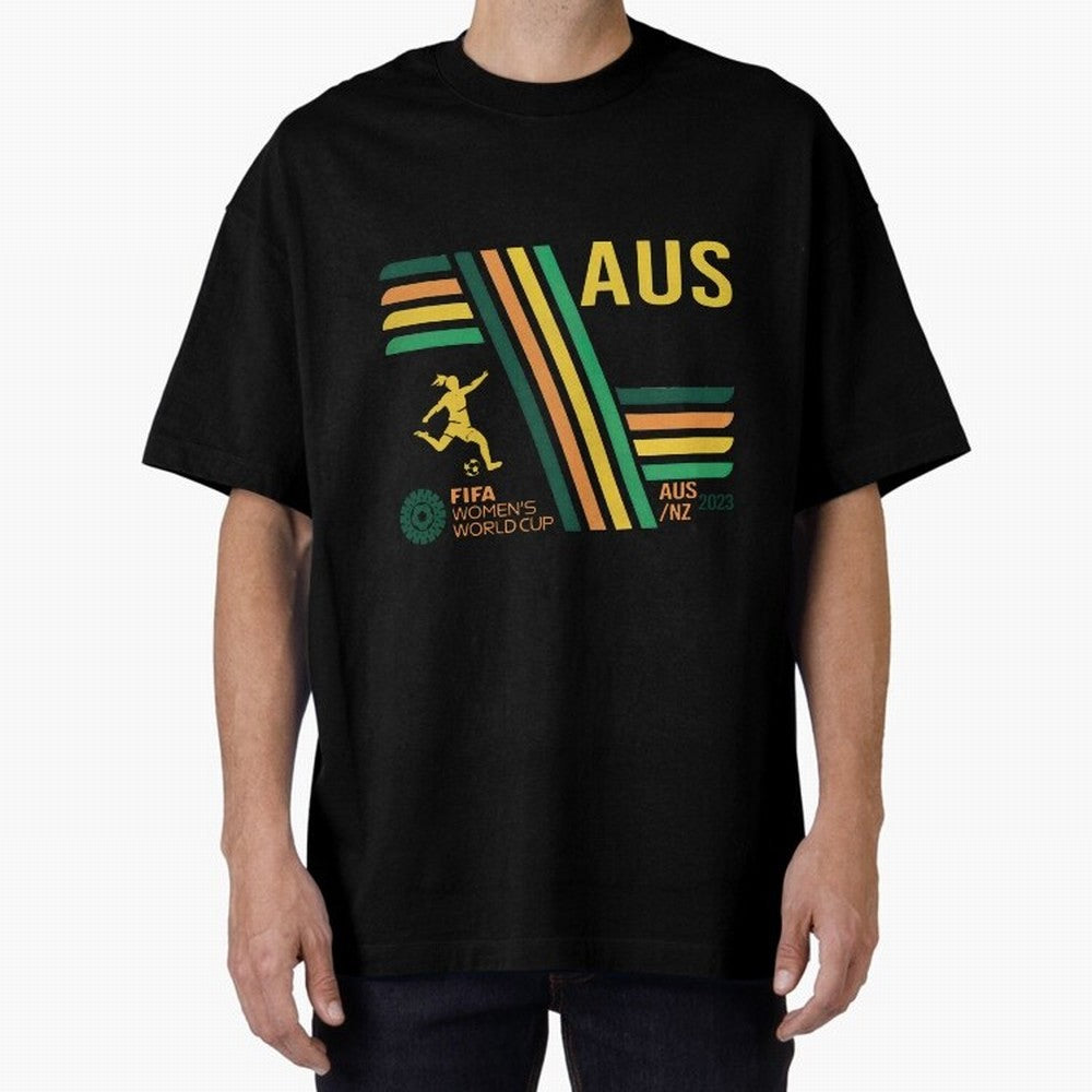 Australia Women's World Cup Oversized T-Shirt Honor Match Day Hype around FIFA World Cup 2026, Haaland and Mbappe, France, Sports Nostalgia, International Competition, Famous Players and Unforgettable Victories; Perfect for Fans, Collectors, Family
