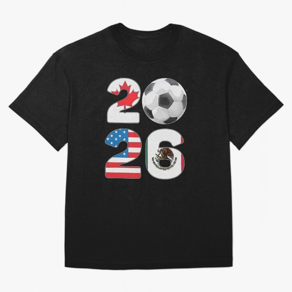 2026 North America Football Massive Event Soccer Ball Oversized T-Shirt Celebrate Classic Football Spirit in Global Football Passion for FIFA World Cup 2026 USA Canada Mexico, Celebrating Mbappe and Neymar, Argentina, Game Day Rituals, Football