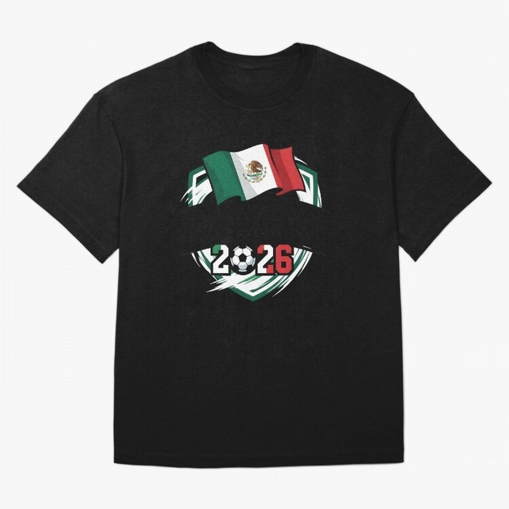MEXICO World Cup 2026 Gift ¨C MEXICO Football Oversized T-Shirt Capture the FIFA World Cup 2026 Journey through Messi, CR7 and Mbappe Highlights, Brazil Pride, Retro Football Energy, Iconic Rivalries, Trophy Chase Drama and Stadium Atmosphere; Made
