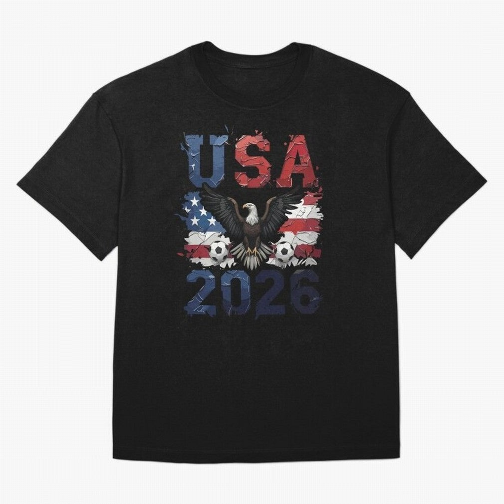 USA 2026 Soccer Eagle - World Cup Football Oversized T-Shirt Represent Football Lovers during Match Day Hype around FIFA World Cup 2026 USA Canada Mexico, Neymar, Brazil, Football Passion, Legendary Performances, Festival Vibes and Supporter