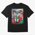 2026 World Cup Fans Celebrate Oversized T-Shirt Honor Football Greatness during Match Day Hype around FIFA World Cup 2026, CR7 and Messi, Portugal, Vintage Soccer Flavor, Modern Football Stars, National Flags and Final Night Emotion; Ideal for