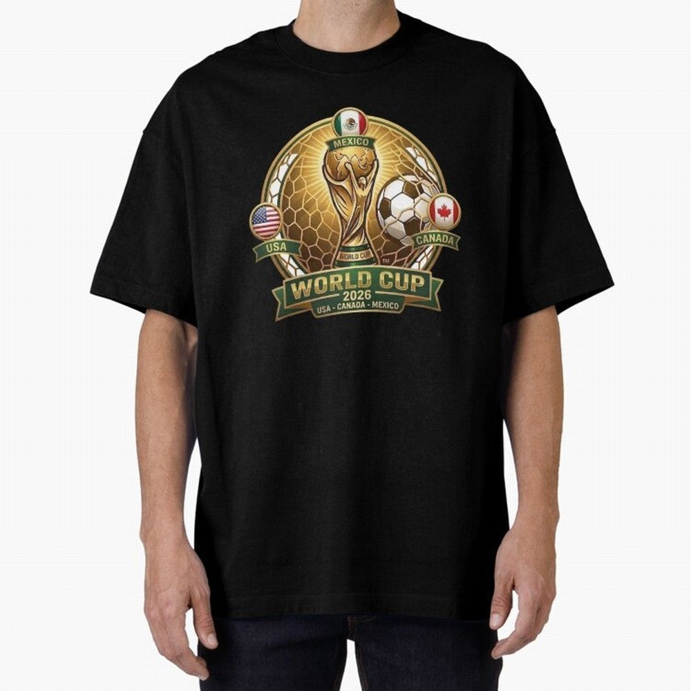 Chasing the Cup 2026 Oversized T-Shirt Show Your Stadium Side during the FIFA World Cup 2026 Journey through Messi and Cristiano Ronaldo Highlights, Portugal, Spain and Germany Pride, Tournament Hype, Historic Matchups, Family Viewing Parties and