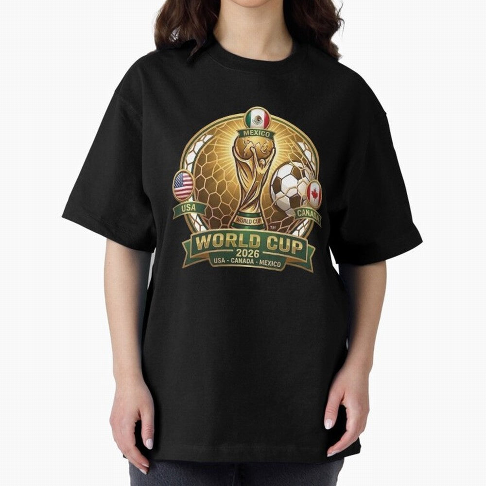 Chasing the Cup 2026 Oversized T-Shirt Show Your Stadium Side during the FIFA World Cup 2026 Journey through Messi and Cristiano Ronaldo Highlights, Portugal, Spain and Germany Pride, Tournament Hype, Historic Matchups, Family Viewing Parties and