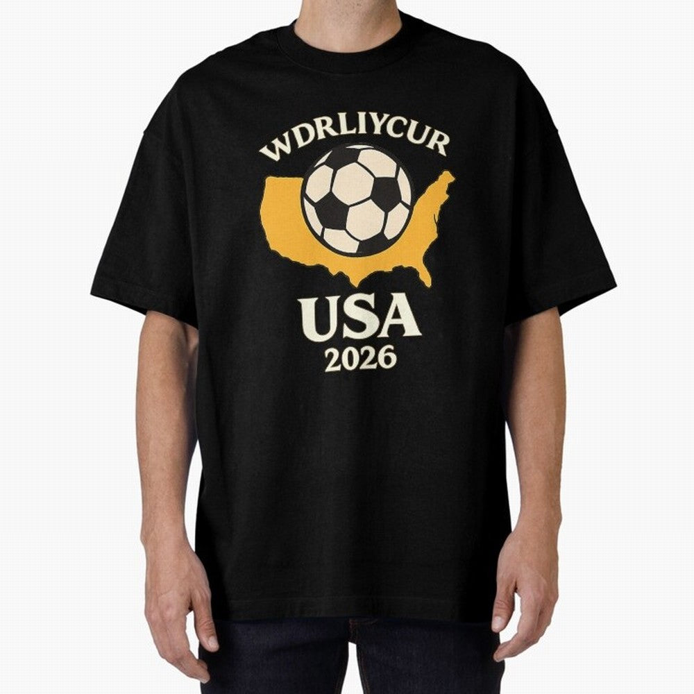 World Cup 2026 USA Soccer Fan T-Shirt Oversized T-Shirt Bring a Vintage Feel to the FIFA World Cup 2026 USA Canada Mexico Journey through Messi and Cristiano Ronaldo Highlights, Portugal Pride, Sports Nostalgia, International Competition, Famous