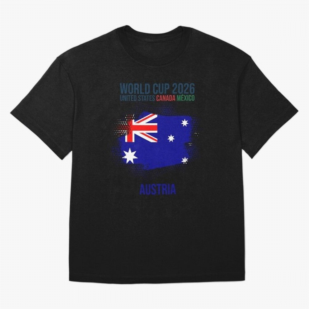 AUSTRIA WORLD CUP 2026 Oversized T-Shirt Bring Trophy Dreams to FIFA World Cup 2026 for Fans of Messi, CR7 and Mbappe and Argentina, France and Brazil, Bringing Champion Mindset, Group Stage Buzz, Knockout Tension and Passionate Fan Culture; Ideal