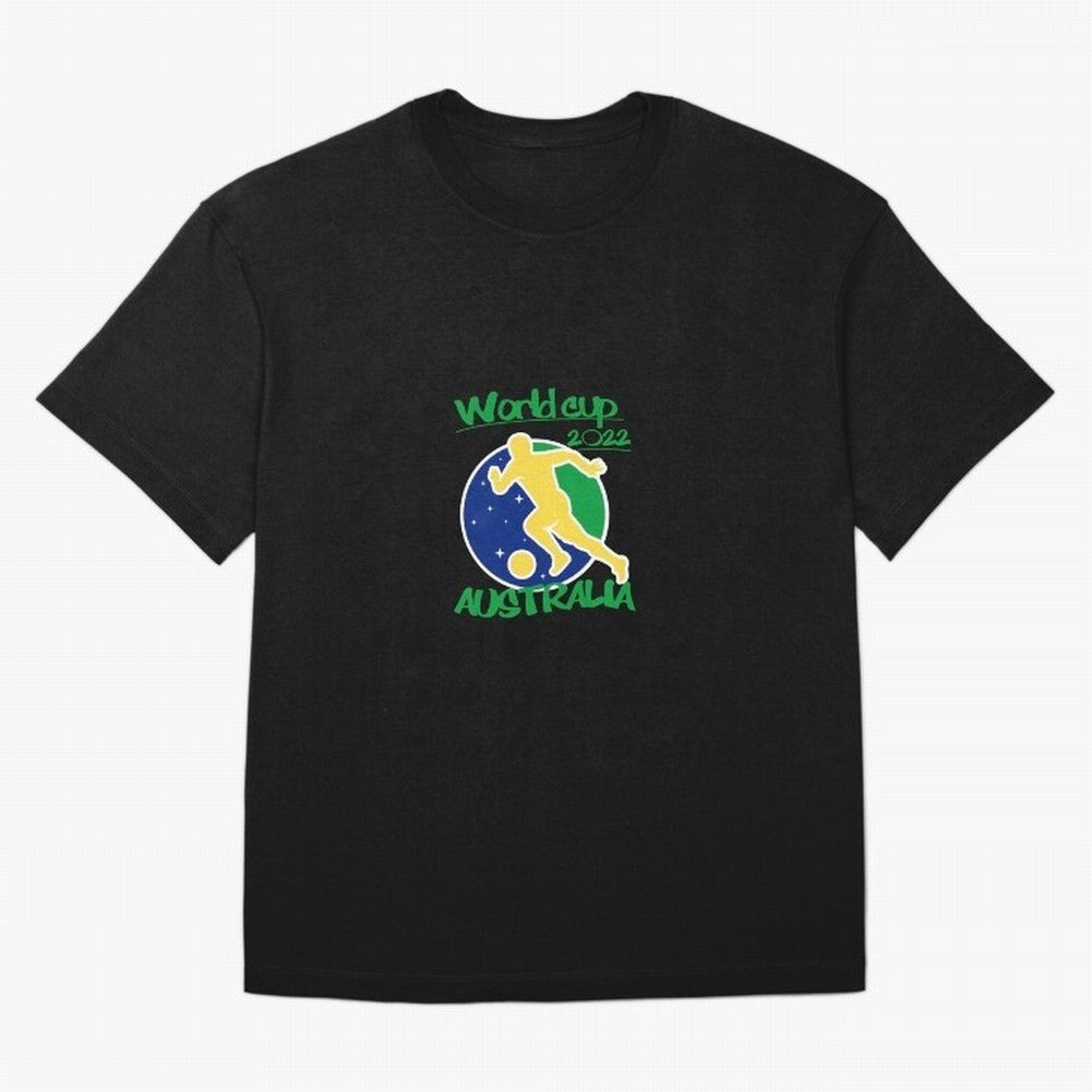 Australia World Cup 2022 Oversized T-Shirt Embrace FIFA World Cup 2026 USA Canada Mexico Spirit, Inspired by Germany, Mbappe and Neymar, Retro Football Energy, Iconic Rivalries, Trophy Chase Drama and Stadium Atmosphere; Made for Die Hard
