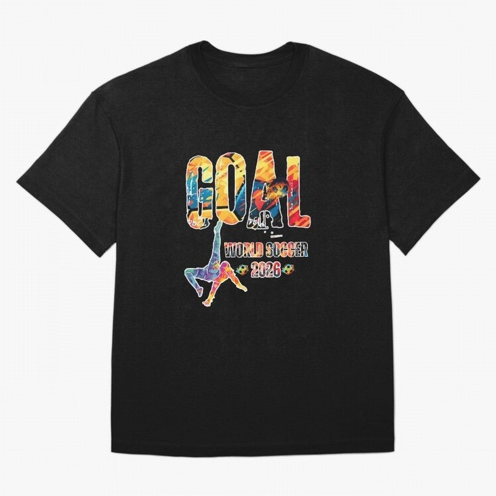 Goal World Soccer Championship 2026 Oversized T-Shirt Celebrate the Next Chapter of Global Football Passion for FIFA World Cup 2026 USA Canada Mexico, Inspired by Haaland, Spain, Match Day Excitement, Supporter Culture, Golden Goals and Global