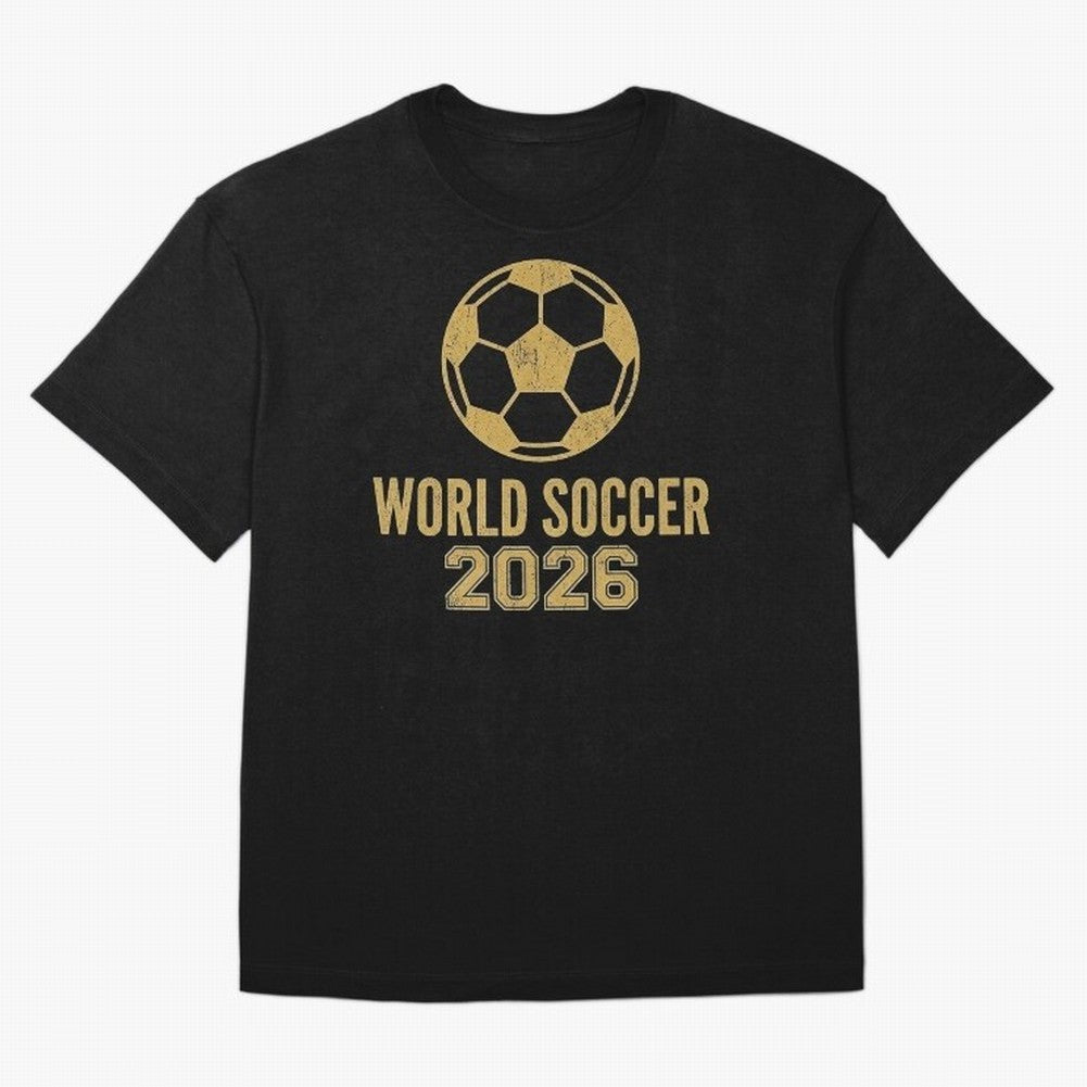 Retro World Soccer 2026 Design Oversized T-Shirt Spotlight Match Day Hype around FIFA World Cup 2026, Neymar, Haaland and Cristiano Ronaldo, Germany, Classic Soccer Heritage, Championship Pressure, Fan Loyalty and International Pride; Built for