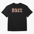 All the 32 Teams that Played in 2022 in Qatar for Football Fans Oversized T-Shirt Discover the FIFA World Cup 2026 USA Canada Mexico Journey through Messi, CR7 and Mbappe Highlights, France Pride, Stadium Chants, National Pride, Trophy Dreams and