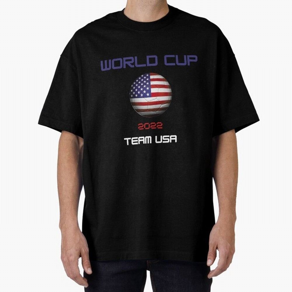 World cup 2022 Team USA Oversized T-Shirt Show Love for Legendary Goals in Match Day Hype around FIFA World Cup 2026 Group Stage, Messi and Cristiano Ronaldo, England, France and Netherlands, Sports Nostalgia, International Competition, Famous
