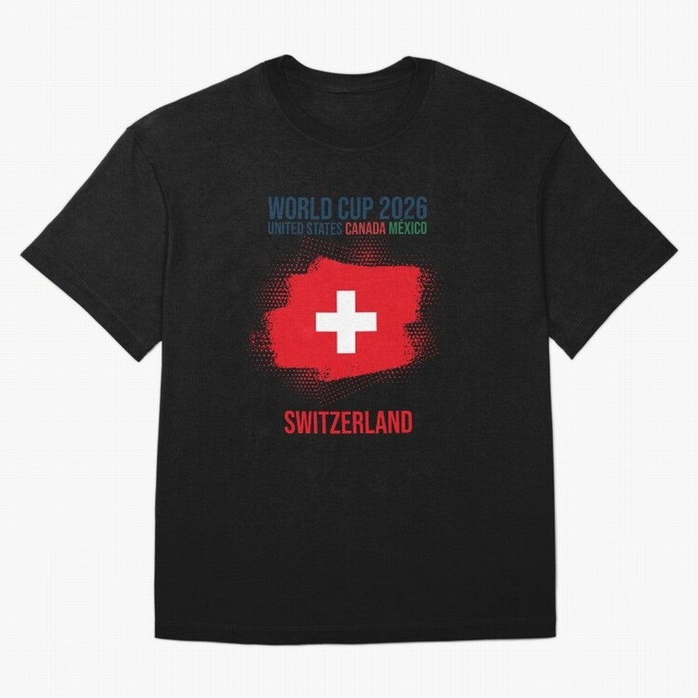 SWETZERLAND WORLD CUP 2026 Oversized T-Shirt Bring Home FIFA World Cup 2026 Group Stage for Fans of Mbappe and Neymar and Spain and Netherlands, Bringing Stadium Memories, Football Loyalty, International Chants and Championship Tradition; Great for