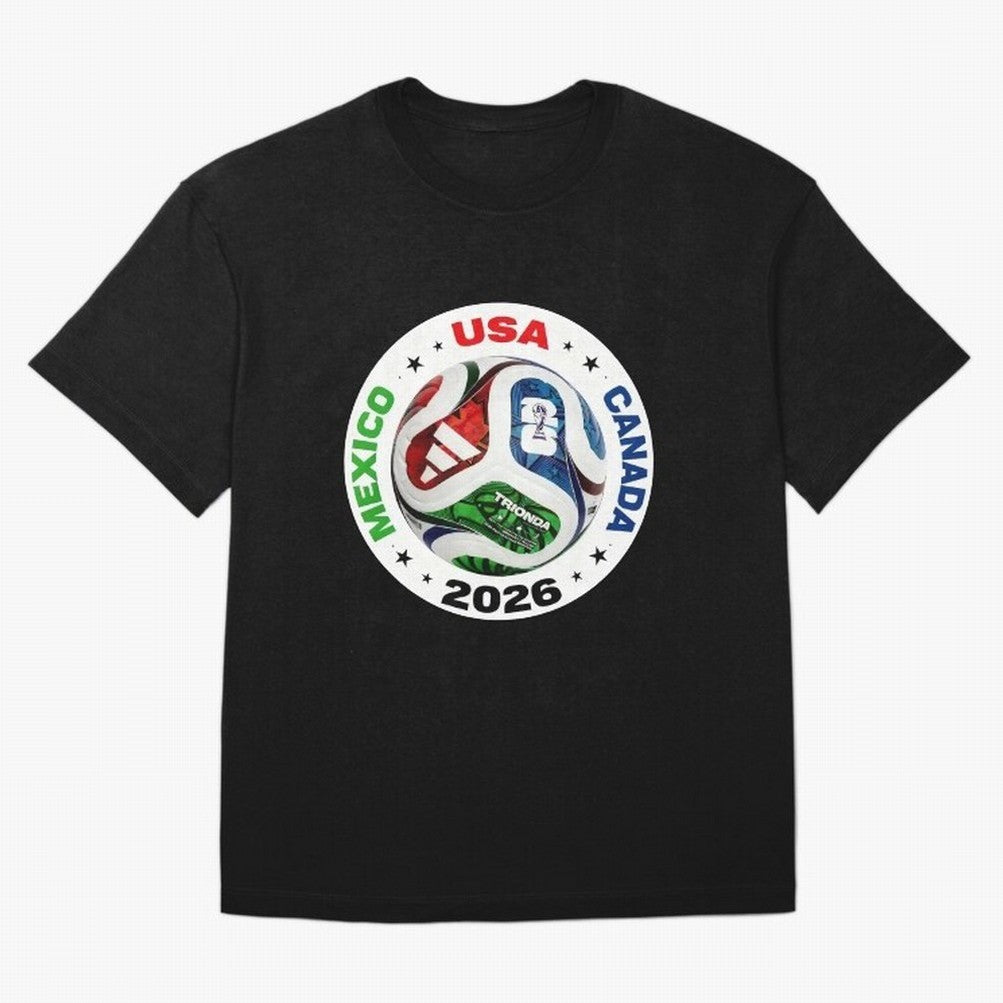 Trionda 26 Soccer Ball - North America 2026 Football Art Oversized T-Shirt Honor Champions and Dreams in the FIFA World Cup 2026 Group Stage Journey through Cristiano Ronaldo Highlights, France and Portugal Pride, Championship Spirit, Famous Goals,